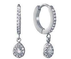 Pendientes Acero Viceroy Mujer 15262E01000 Aro Colgante Gota C. Circonitas