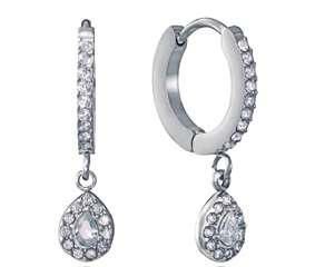 Pendientes Acero Viceroy Mujer 15262E01000 Aro Colgante Gota C. Circonitas