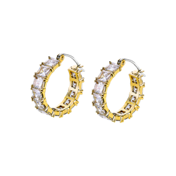 Pendientes Aro Acero Dorado Lotus Style Mujer LS2571-4/2 Circonitas