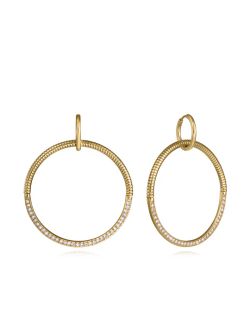 Pendientes Aro Acero Dorado Viceroy Mujer 15206E01012 Colgante Aro Circonitas