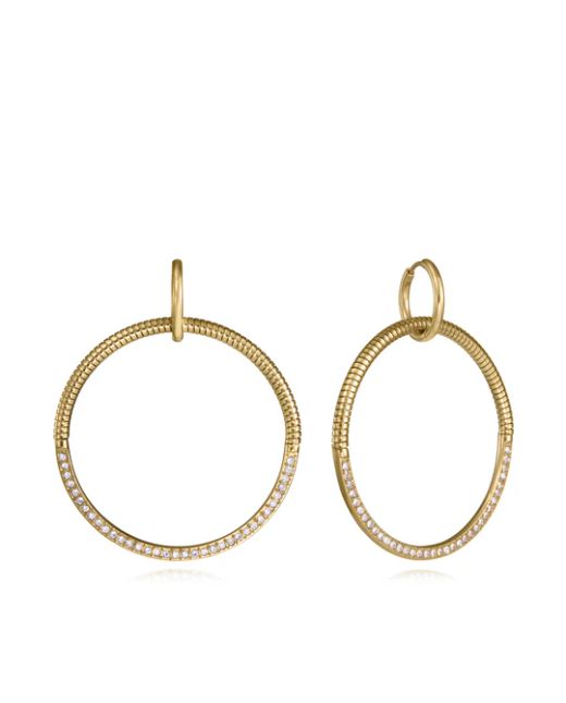 Pendientes Aro Acero Dorado Viceroy Mujer 15206E01012 Colgante Aro Circonitas