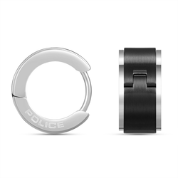 Pendientes Aro Acero IP Bicolor Negro Police PEAGE0038801