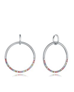 Pendientes Aro Acero Viceroy Mujer 15206E01019 Circonitas Multicolor