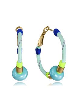 Pendientes Aro Cordón Verde - Acero Dorado Viceroy Mujer 14364E01016 Piedra Natural Verde