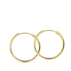 Pendientes Aro Oro 18kts 18398 Media Caña Lisos 20mm x 2,00mm