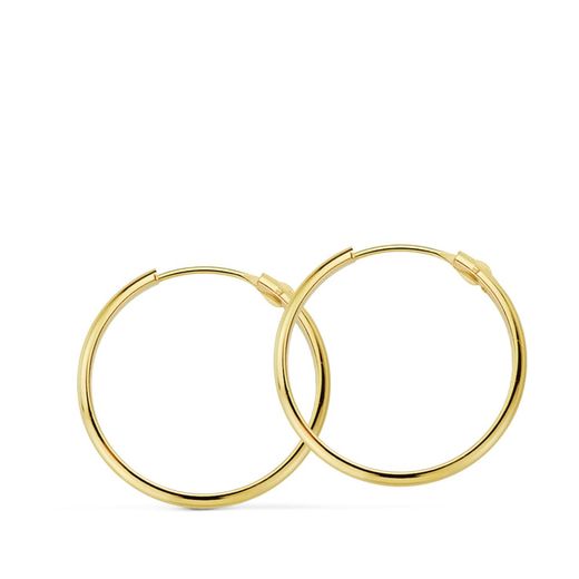 Pendientes Aro Oro 18kts 18398 Media Caña Lisos 20mm x 2,00mm