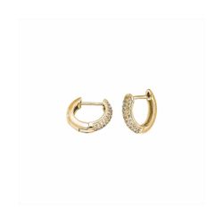 Pendientes Aro Plata Dorada E07716GP Aro Con Circonitas