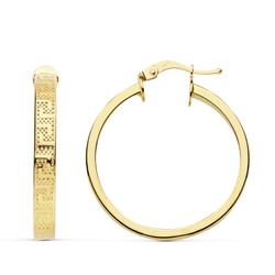 Pendientes Aros Criollas Oro 18kts 28mm Versace Greca 07000810