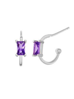 Pendientes Aros Marea Mujer Plata Circonitas Lila D02001/AJ