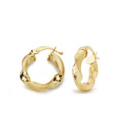 Pendientes Aros Oro 18kts de 17mm Retorcidos 07000796