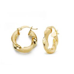 Pendientes Aros Oro 18kts de 18mm Retorcidos 07000799