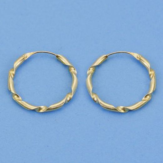 18kts gouden oorringen halfrond 20 x 2 mm 18003
