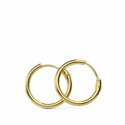 Pendientes Aros Oro 18kts Redondos 12x1,20mm 18403