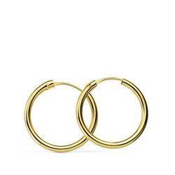 Pendientes Aros Oro 18kts Redondos 16mm 18399