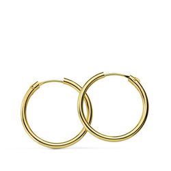 Boucles d'Oreilles Créoles Rondes en Or 18kts 18mm 18744