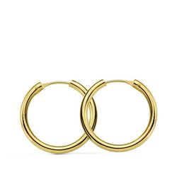 Pendientes Aros Oro 18kts Redondos 20mm 18749