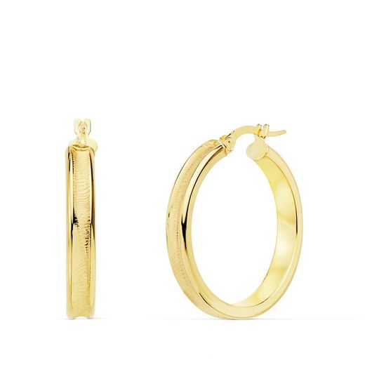 18kts Gold Creolen rund 25 x 4 mm 25000135