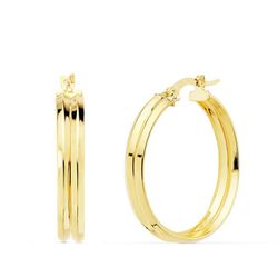 Pendientes Aros Oro 18kts Redondos 25 X 4 mm 25000143
