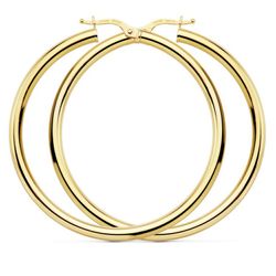 Pendientes Aros Oro 18kts Redondos Huecos 46 X 3 mm 7000768