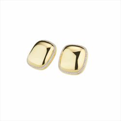 Pendientes Bronce 2,5cm Sovrani J9715 Circonitas Dorado Latón