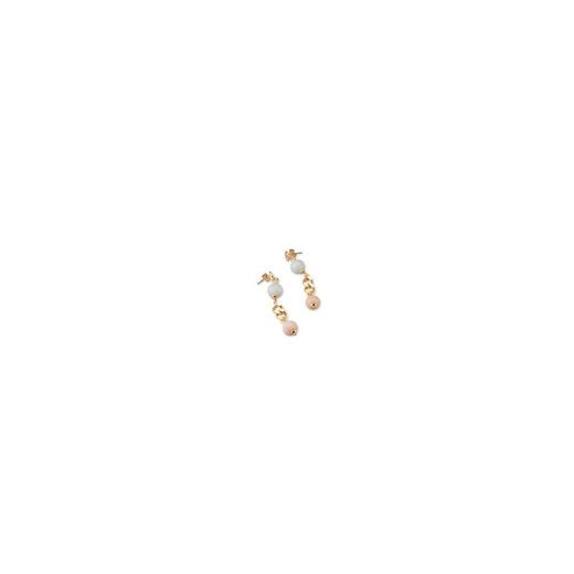 Bronze Earrings 3.5cm Sovrani J7717 Gold Ines Pink Stones