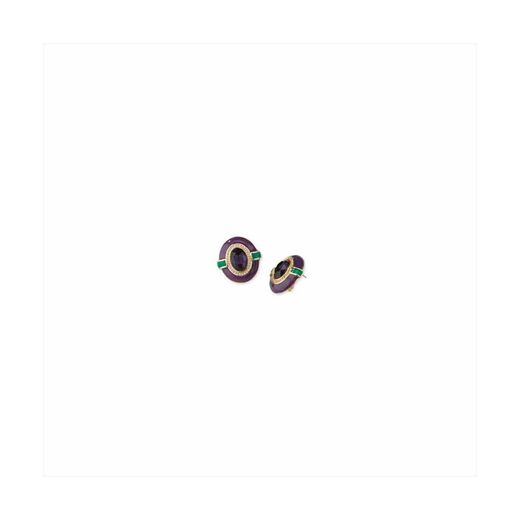 Boucles d'oreilles en bronze 3 cm Sovrani J10657 Quartz violet Laiton