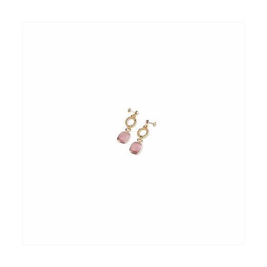 Bronze Earrings 5cm Sovrani J8729 Gold Pink Crystals