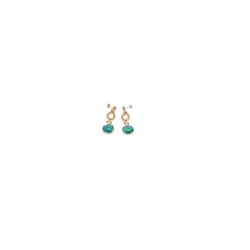 Boucles d'oreilles en bronze 5 cm Sovrani J8735 Or Pierre Turquoise