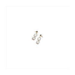 Pendientes Bronce 5cm Sovrani J9066 Dorado Doris Piedra Blanca