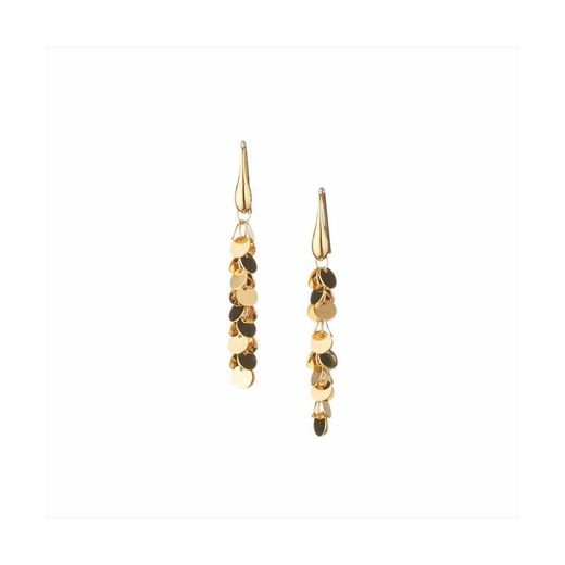 Brincos de Bronze 6cm Sovrani J6632 Tiras de Latão Dourado