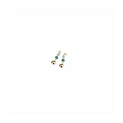 Boucles d'oreilles en bronze 6 cm Sovrani J8539 Diane Or Pierres vertes