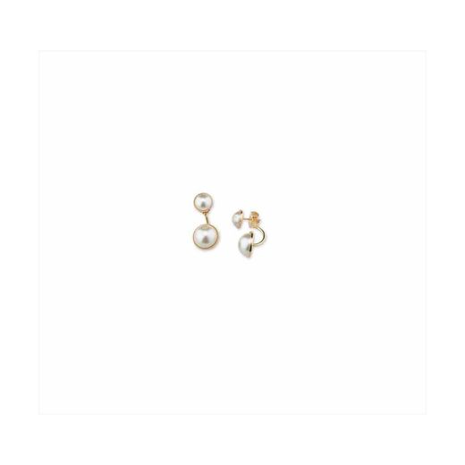 Bronze Earrings 7cm Sovrani J7425 Gold Pearls