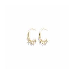 Pendientes Bronce Dorado E15462GP Circonitas