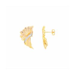 Pendientes Bronce Dorado Mujer E27255GP Circonitas