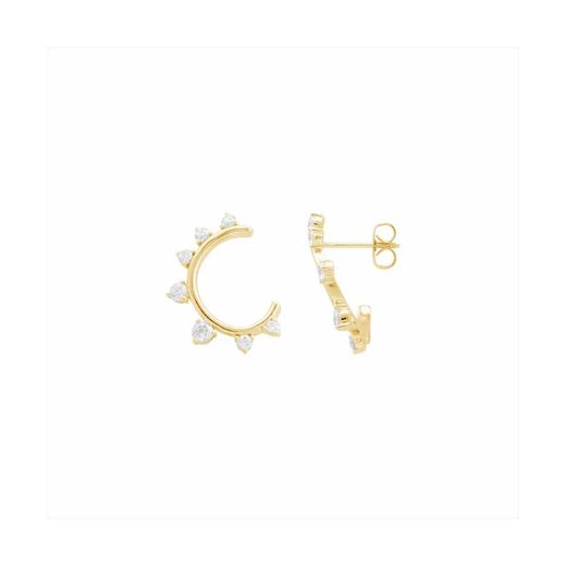 Pendientes Bronce Dorado Mujer E27287GP Circonitas