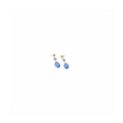 Pendientes Bronce Dorado Sovrani Mujer J11509 Colgante Circonitas Azules 5,00cm