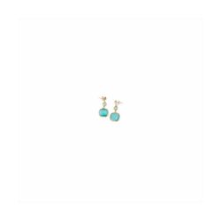 Pendientes Bronce Dorado Sovrani Mujer J11543 Piedras Aguamarina 4,00cm