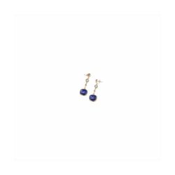 Pendientes Bronce Dorado Sovrani Mujer J11589 Colgante Circonitas Azules 6,00cm