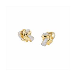 Pendientes Bronce Dorado Sovrani Mujer J11849 Nudo C. Circonitas 3,00cm