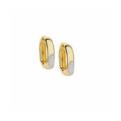 Pendientes Bronce Dorado Sovrani Mujer J11861 Aro C. Circonitas 2,50cm