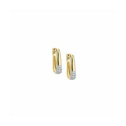 Pendientes Bronce Dorado Sovrani Mujer J11865 Aro C. Circonitas 2,50cm