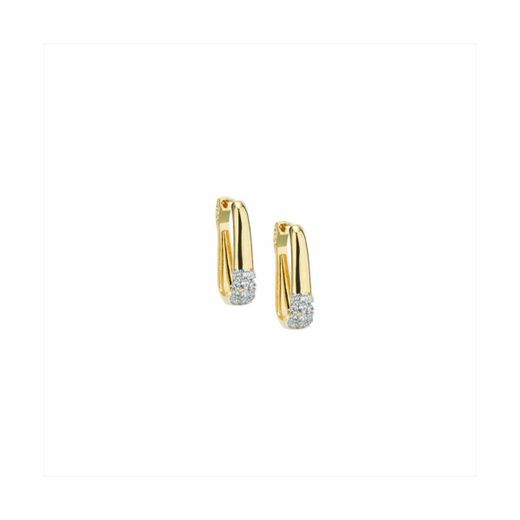 Pendientes Bronce Dorado Sovrani Mujer J11865 Aro C. Circonitas 2,50cm