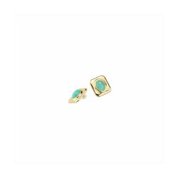 Pendientes Bronce Dorado Sovrani Mujer J11873 Piedra Mineral Verde 3,00cm