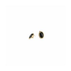 Pendientes Bronce Dorado Sovrani Mujer J11889 Piedra Mineral Negra 3,00cm