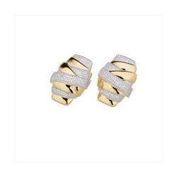Pendientes Bronce Dorado Sovrani Mujer J12230 Circonitas 4,00cm