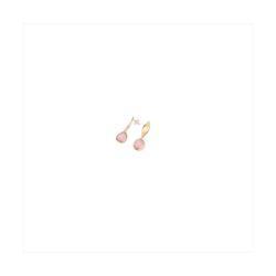 Pendientes Bronce Dorado Sovrani Mujer J12370 Piedra Rosa 4cm
