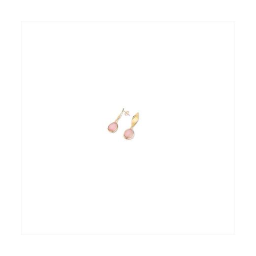 Pendientes Bronce Dorado Sovrani Mujer J12370 Piedra Rosa 4cm
