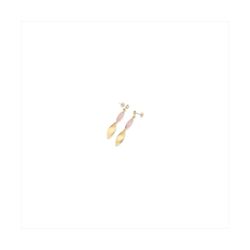 Pendientes Bronce Dorado Sovrani Mujer J12379 Colgante Hoja & Piedra Rosa 6,5cm