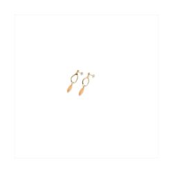 Pendientes Bronce Dorado Sovrani Mujer J12397 Colgante Piedra Naranja 5cm