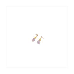 Pendientes Bronce Dorado Sovrani Mujer J12418 Colgante Piedras Amatista 4,5cm